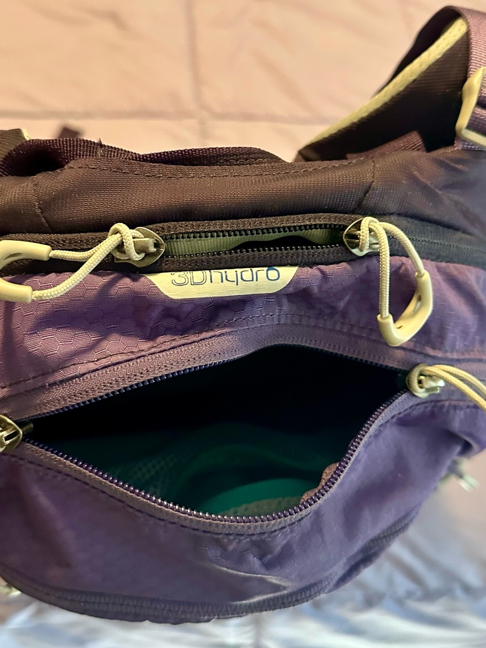 Gregory purple daypack with teal logo accents - Picture 4 of 14